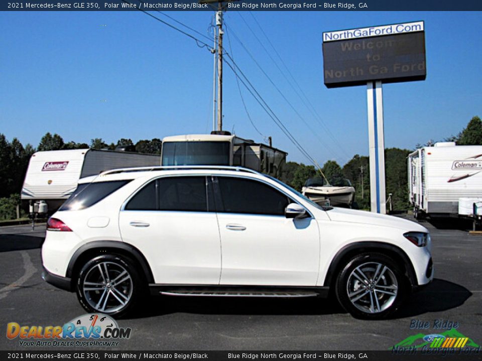 2021 Mercedes-Benz GLE 350 Polar White / Macchiato Beige/Black Photo #7