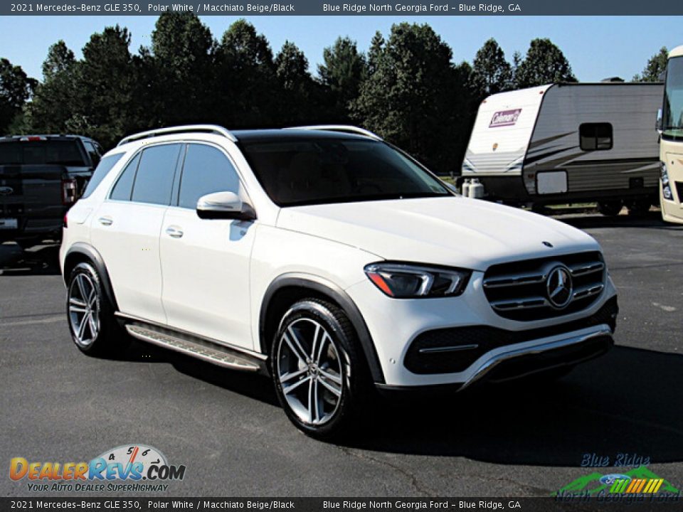 2021 Mercedes-Benz GLE 350 Polar White / Macchiato Beige/Black Photo #8