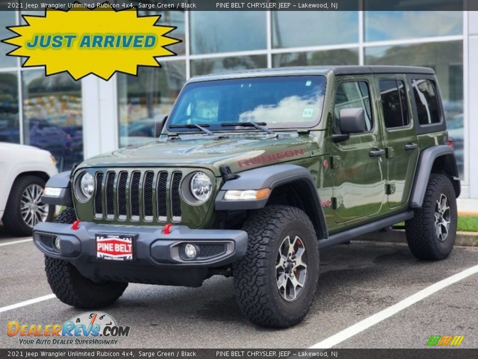 2021 Jeep Wrangler Unlimited Rubicon 4x4 Sarge Green / Black Photo #1