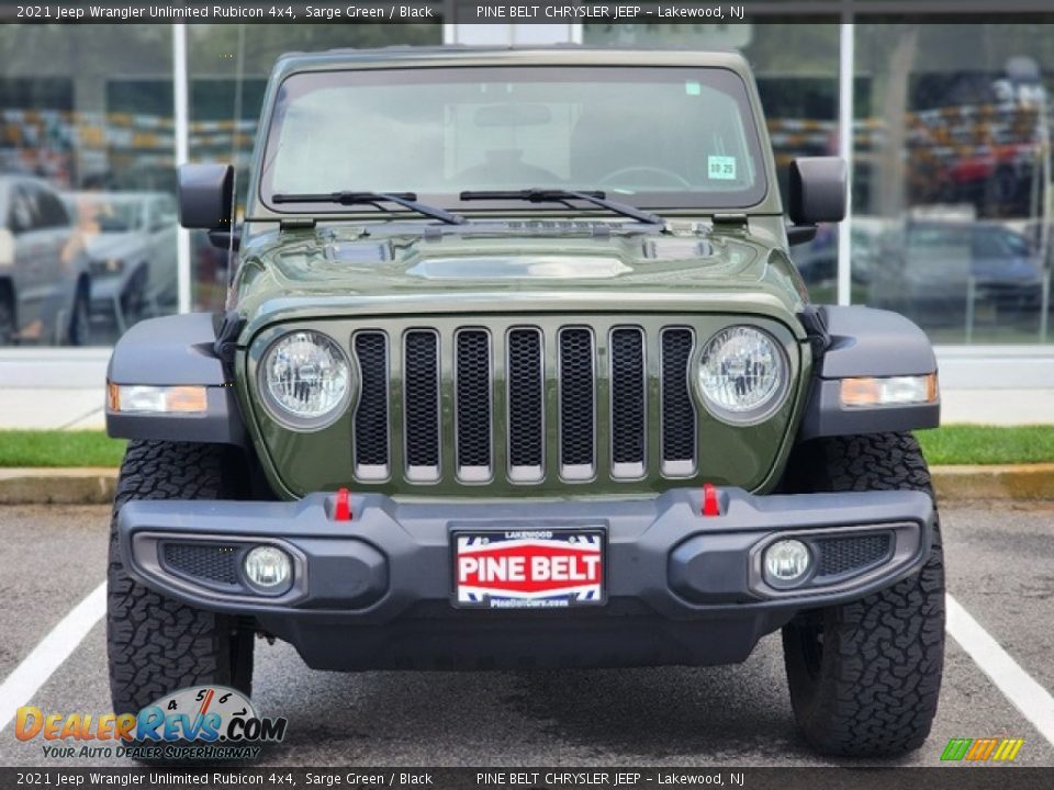 2021 Jeep Wrangler Unlimited Rubicon 4x4 Sarge Green / Black Photo #2