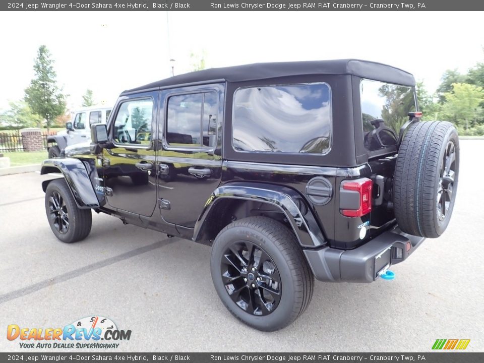 2024 Jeep Wrangler 4-Door Sahara 4xe Hybrid Black / Black Photo #3