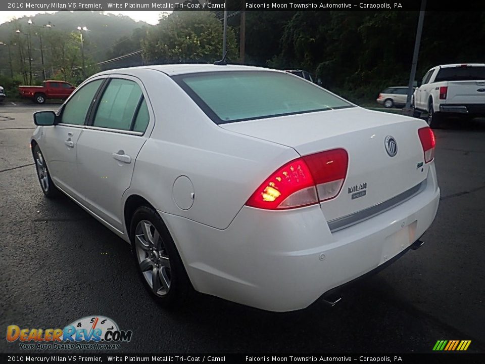 2010 Mercury Milan V6 Premier White Platinum Metallic Tri-Coat / Camel Photo #4