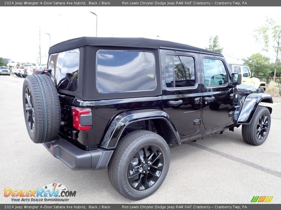 2024 Jeep Wrangler 4-Door Sahara 4xe Hybrid Black / Black Photo #5