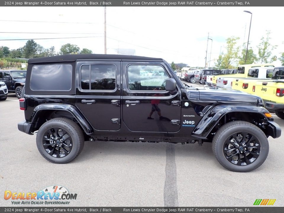 2024 Jeep Wrangler 4-Door Sahara 4xe Hybrid Black / Black Photo #6