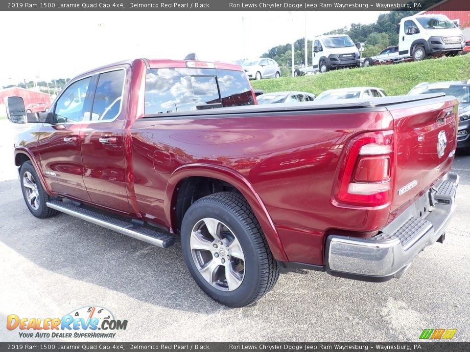 2019 Ram 1500 Laramie Quad Cab 4x4 Delmonico Red Pearl / Black Photo #3