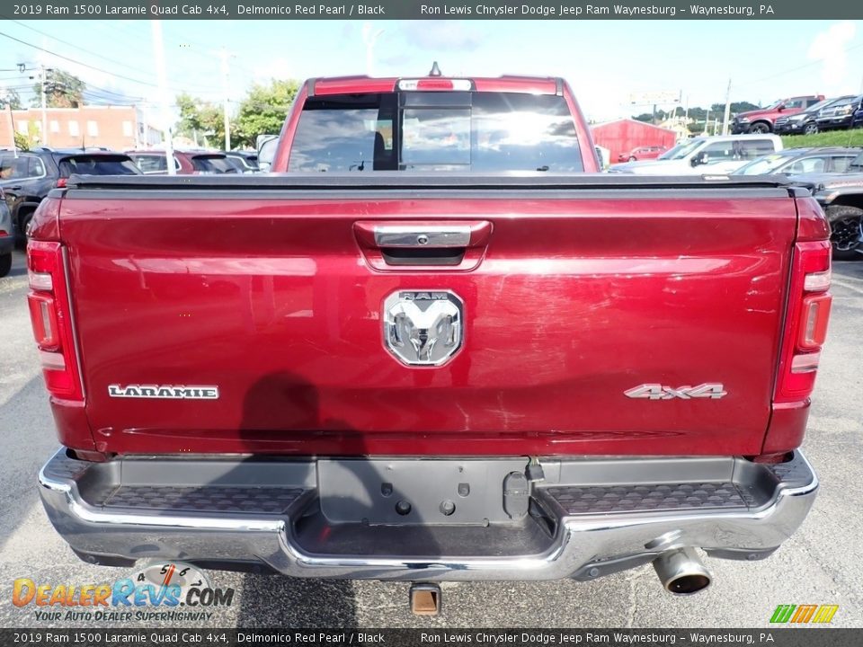 2019 Ram 1500 Laramie Quad Cab 4x4 Delmonico Red Pearl / Black Photo #4