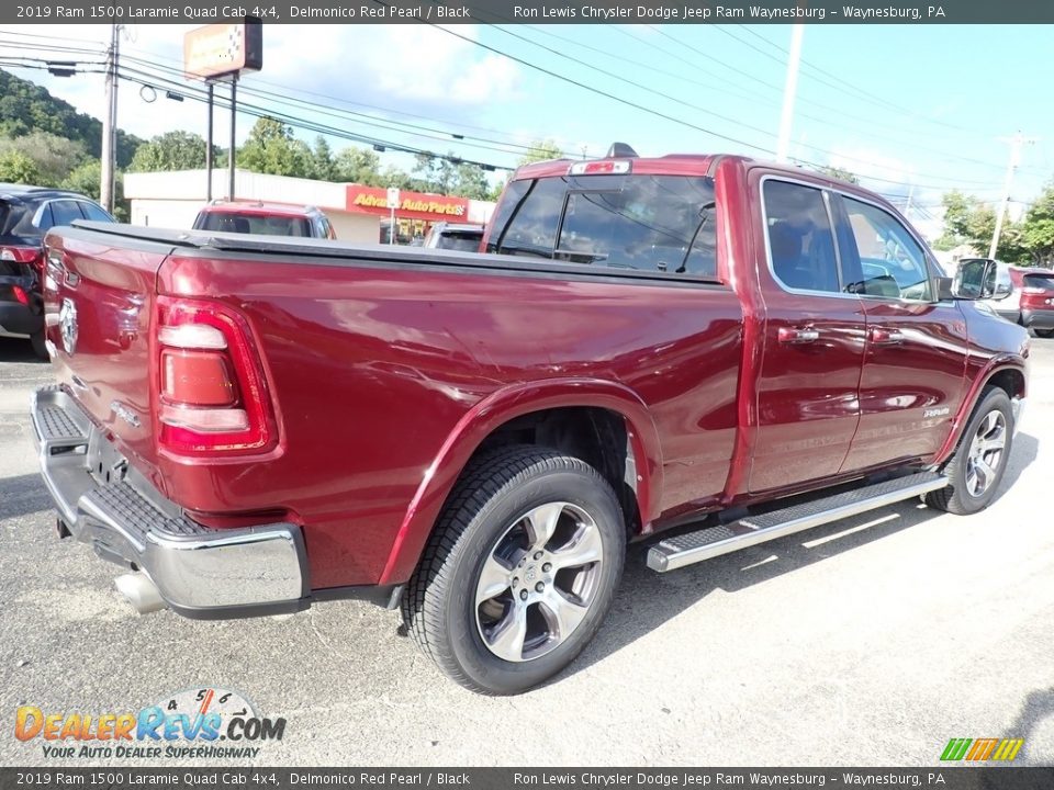 2019 Ram 1500 Laramie Quad Cab 4x4 Delmonico Red Pearl / Black Photo #6