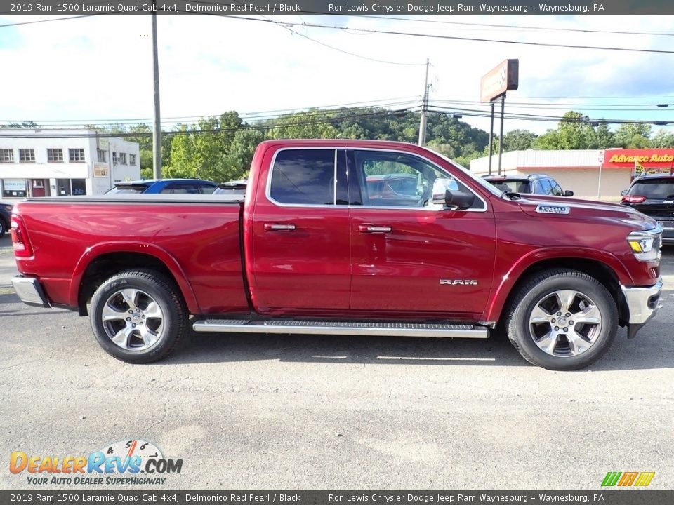 2019 Ram 1500 Laramie Quad Cab 4x4 Delmonico Red Pearl / Black Photo #7