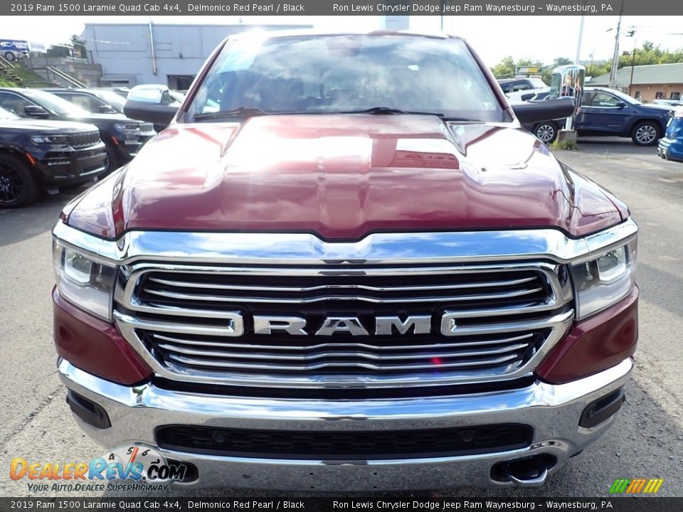 2019 Ram 1500 Laramie Quad Cab 4x4 Delmonico Red Pearl / Black Photo #9