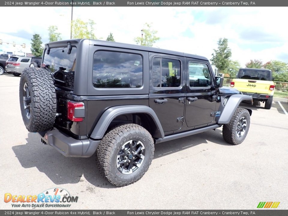 2024 Jeep Wrangler 4-Door Rubicon 4xe Hybrid Black / Black Photo #5