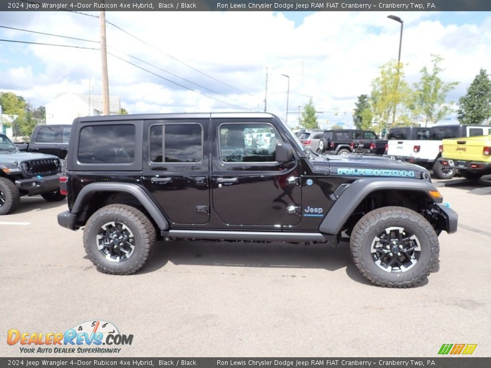 2024 Jeep Wrangler 4-Door Rubicon 4xe Hybrid Black / Black Photo #6