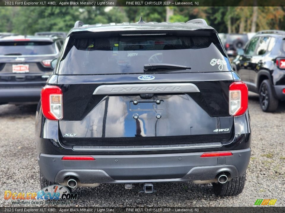 2021 Ford Explorer XLT 4WD Agate Black Metallic / Light Slate Photo #4