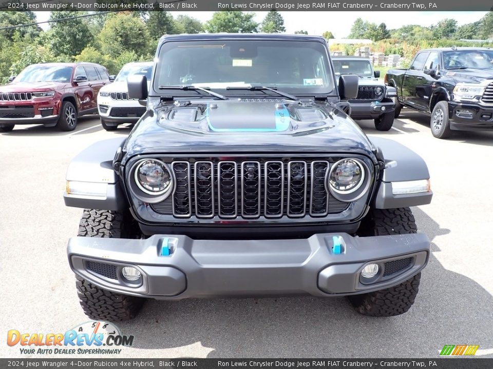 2024 Jeep Wrangler 4-Door Rubicon 4xe Hybrid Black / Black Photo #8