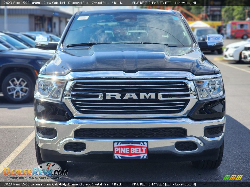 2023 Ram 1500 Laramie Crew Cab 4x4 Diamond Black Crystal Pearl / Black Photo #2