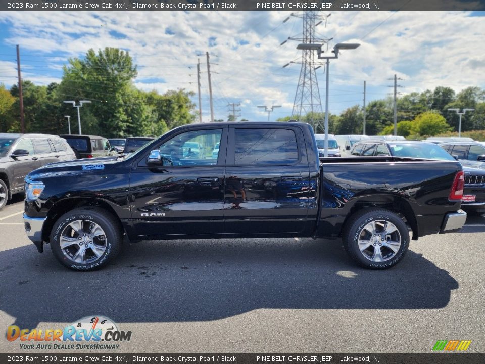 2023 Ram 1500 Laramie Crew Cab 4x4 Diamond Black Crystal Pearl / Black Photo #3