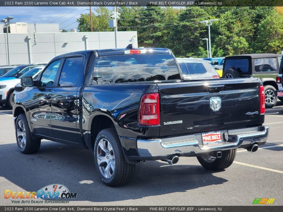 2023 Ram 1500 Laramie Crew Cab 4x4 Diamond Black Crystal Pearl / Black Photo #4