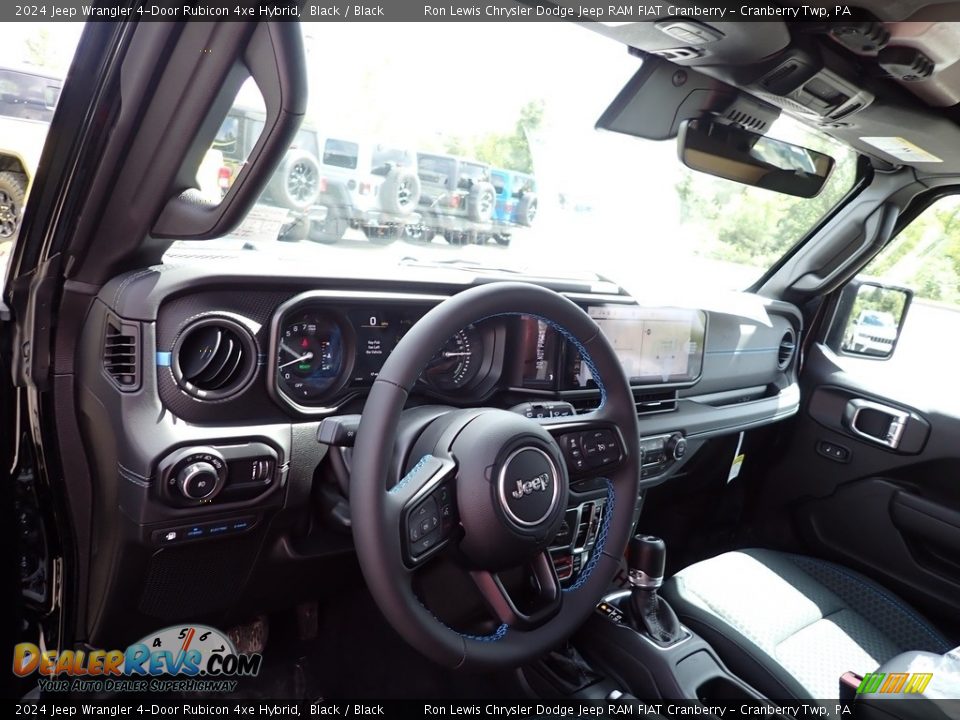2024 Jeep Wrangler 4-Door Rubicon 4xe Hybrid Black / Black Photo #11
