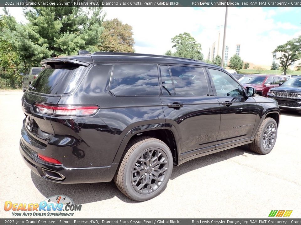 2023 Jeep Grand Cherokee L Summit Reserve 4WD Diamond Black Crystal Pearl / Global Black Photo #5