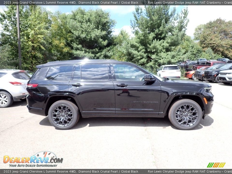 2023 Jeep Grand Cherokee L Summit Reserve 4WD Diamond Black Crystal Pearl / Global Black Photo #6
