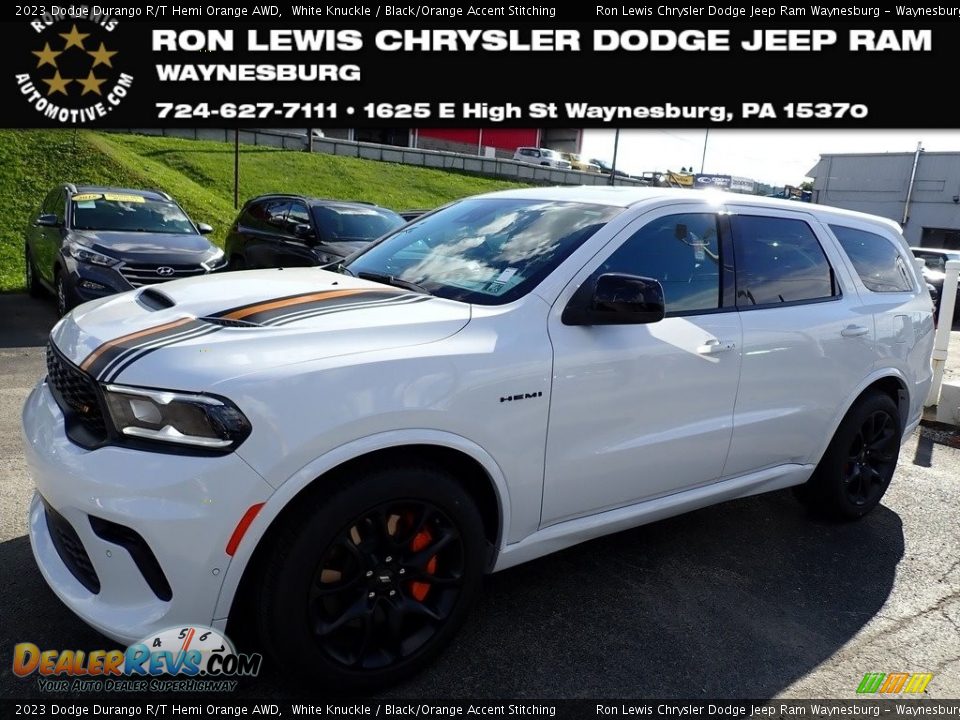 2023 Dodge Durango R/T Hemi Orange AWD White Knuckle / Black/Orange Accent Stitching Photo #1