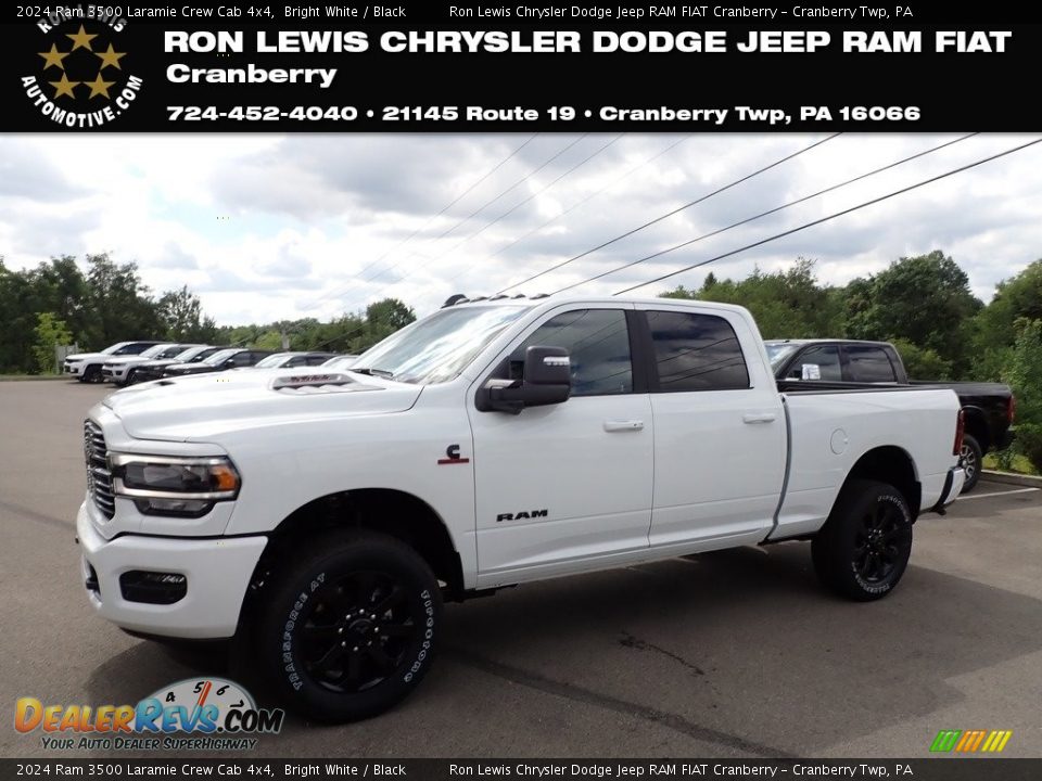 2024 Ram 3500 Laramie Crew Cab 4x4 Bright White / Black Photo #1