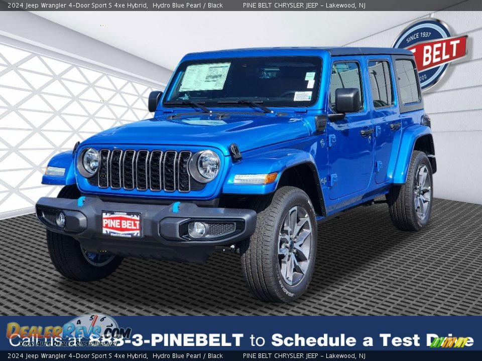 2024 Jeep Wrangler 4-Door Sport S 4xe Hybrid Hydro Blue Pearl / Black Photo #1