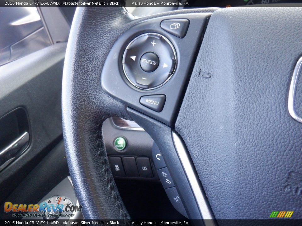 2016 Honda CR-V EX-L AWD Alabaster Silver Metallic / Black Photo #20