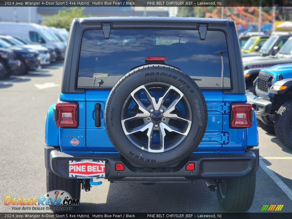 2024 Jeep Wrangler 4-Door Sport S 4xe Hybrid Hydro Blue Pearl / Black Photo #6
