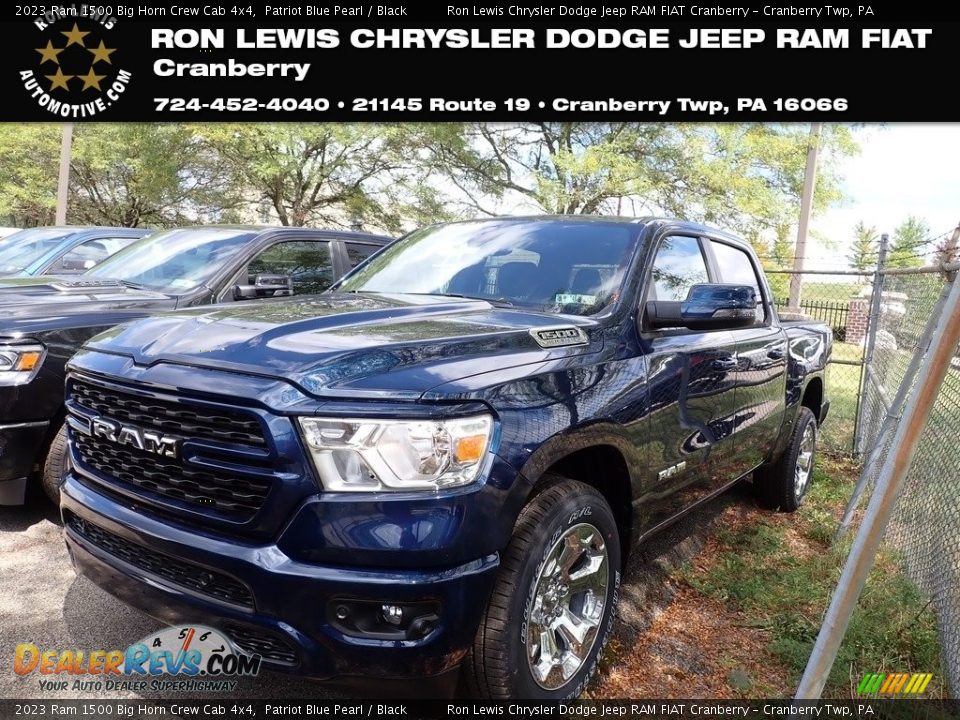 2023 Ram 1500 Big Horn Crew Cab 4x4 Patriot Blue Pearl / Black Photo #1