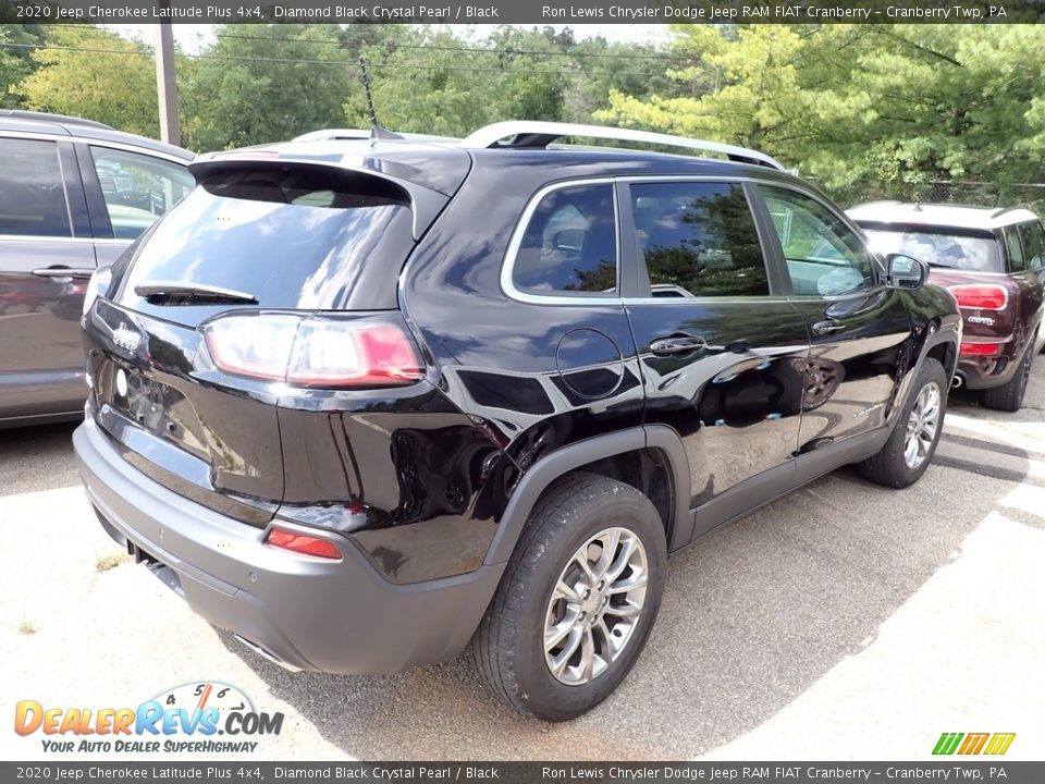 2020 Jeep Cherokee Latitude Plus 4x4 Diamond Black Crystal Pearl / Black Photo #3