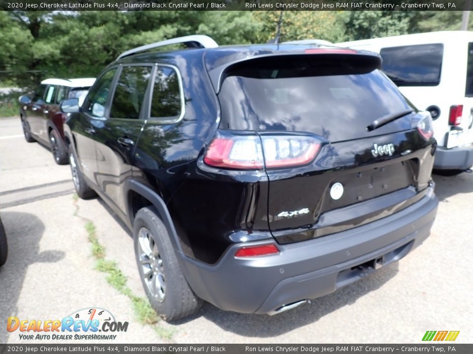 2020 Jeep Cherokee Latitude Plus 4x4 Diamond Black Crystal Pearl / Black Photo #5