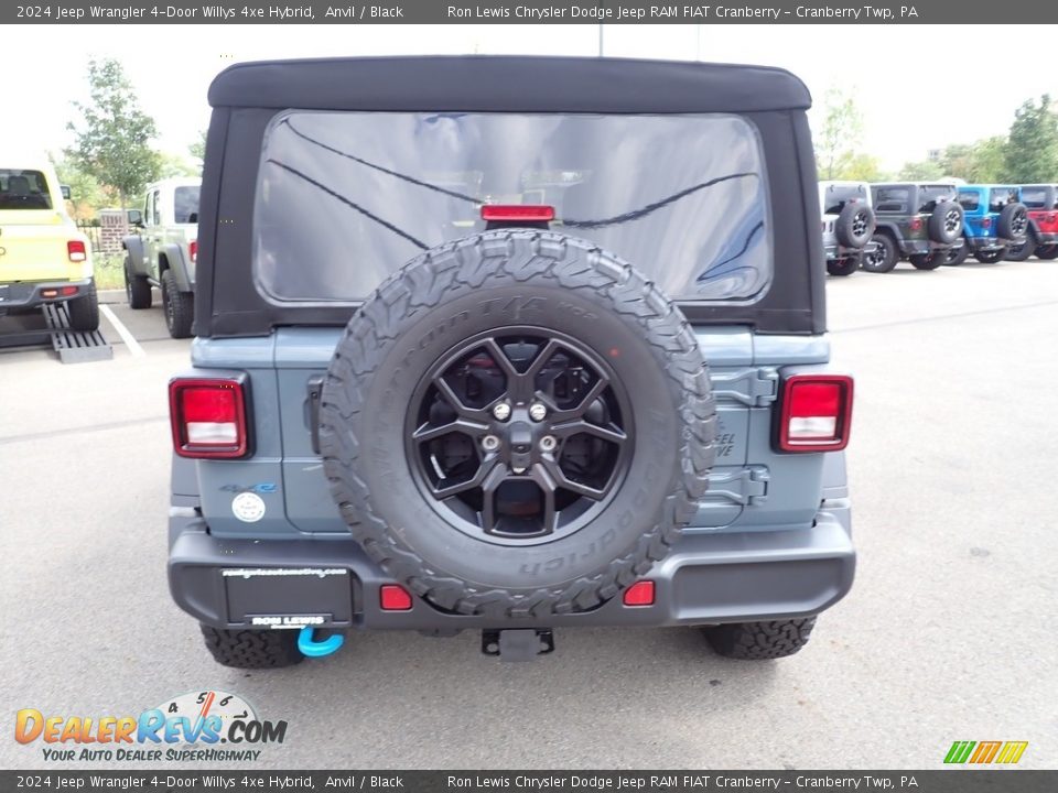 2024 Jeep Wrangler 4-Door Willys 4xe Hybrid Anvil / Black Photo #4