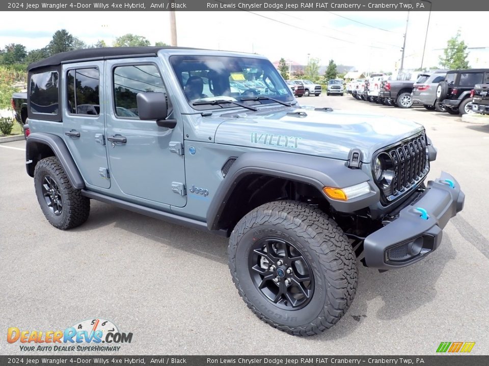 Front 3/4 View of 2024 Jeep Wrangler 4-Door Willys 4xe Hybrid Photo #7