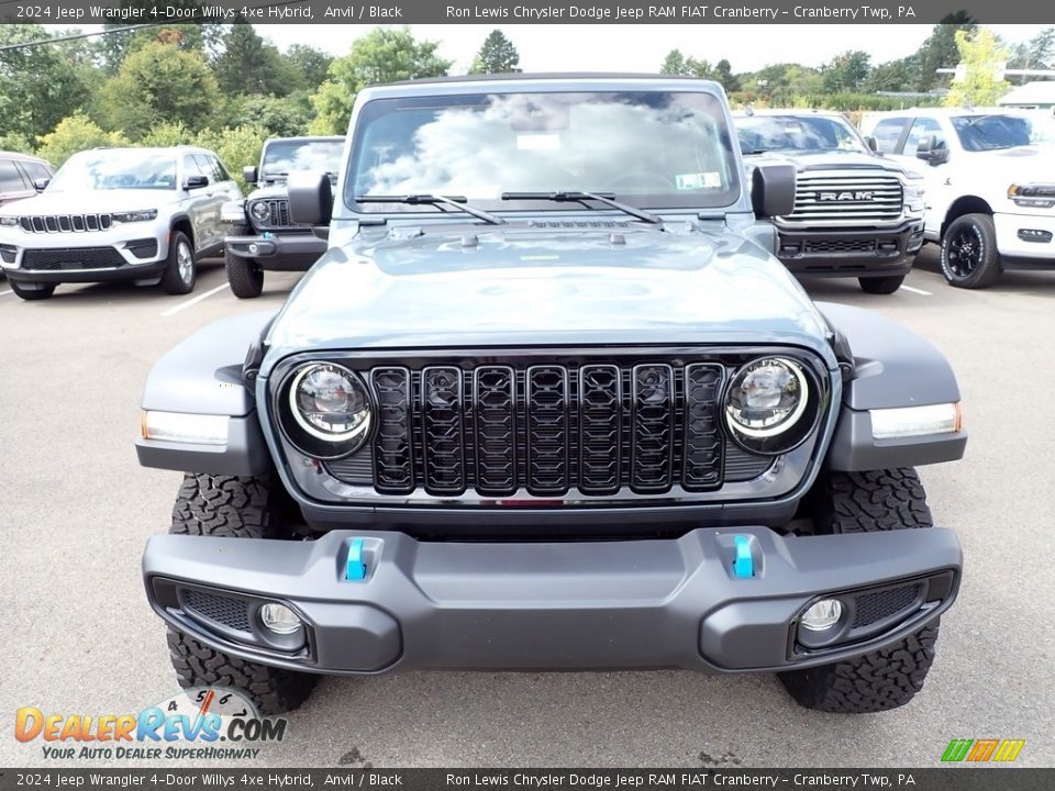 2024 Jeep Wrangler 4-Door Willys 4xe Hybrid Anvil / Black Photo #8