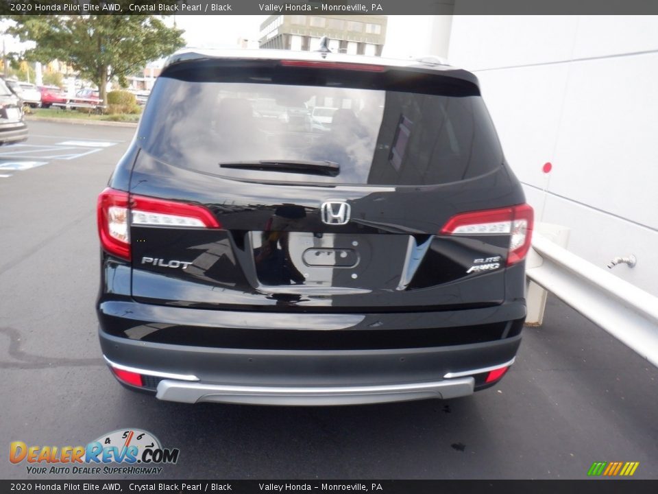 2020 Honda Pilot Elite AWD Crystal Black Pearl / Black Photo #6