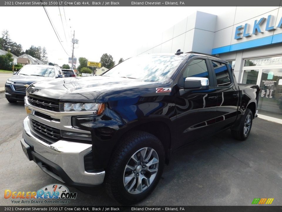 2021 Chevrolet Silverado 1500 LT Crew Cab 4x4 Black / Jet Black Photo #1