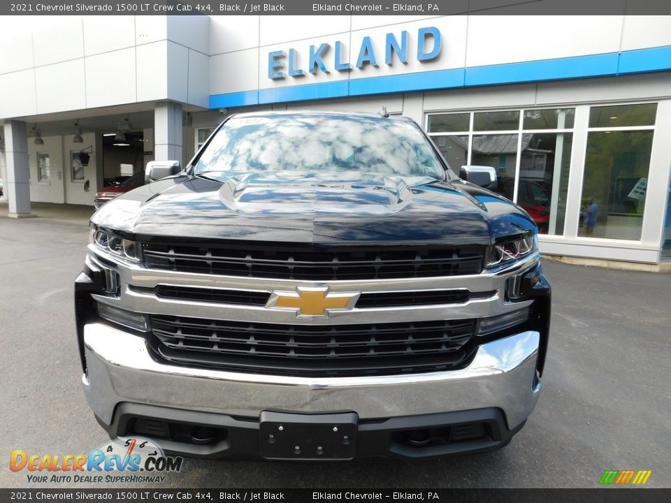 2021 Chevrolet Silverado 1500 LT Crew Cab 4x4 Black / Jet Black Photo #3