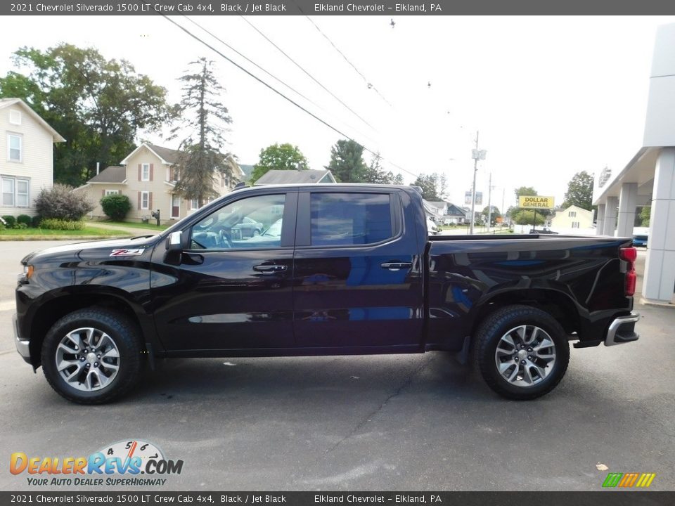2021 Chevrolet Silverado 1500 LT Crew Cab 4x4 Black / Jet Black Photo #12
