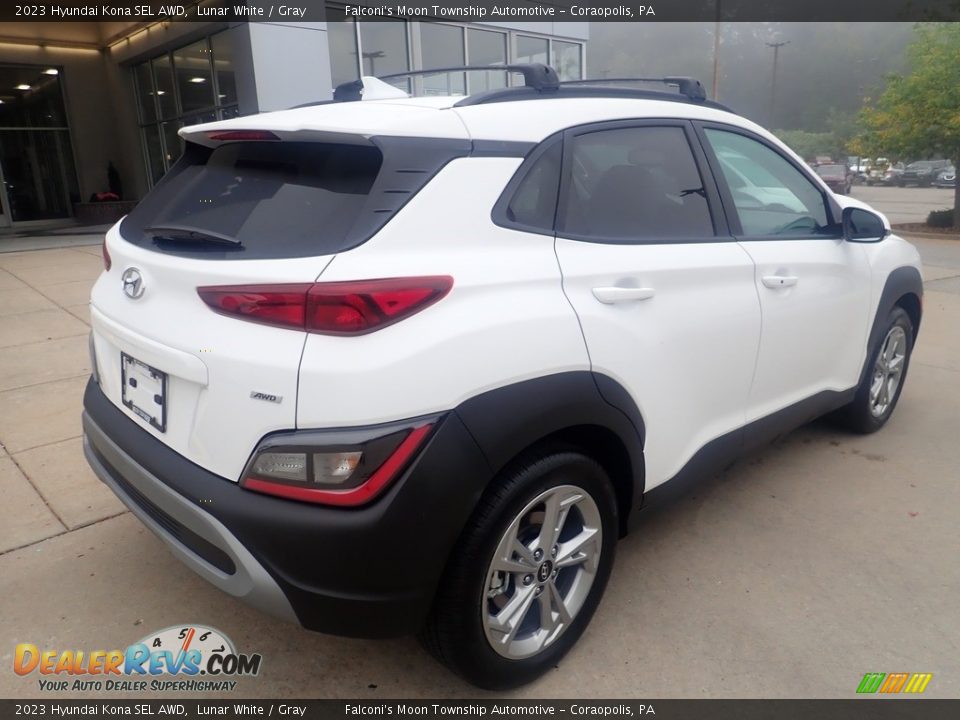 2023 Hyundai Kona SEL AWD Lunar White / Gray Photo #2