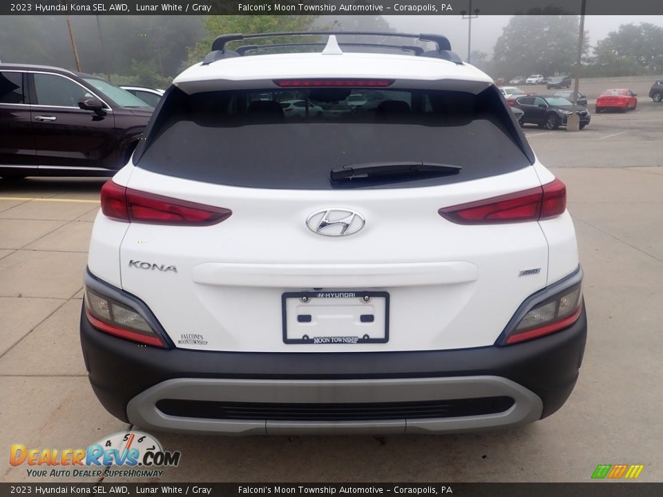 2023 Hyundai Kona SEL AWD Lunar White / Gray Photo #3