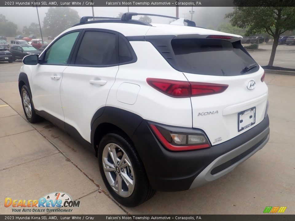 2023 Hyundai Kona SEL AWD Lunar White / Gray Photo #5