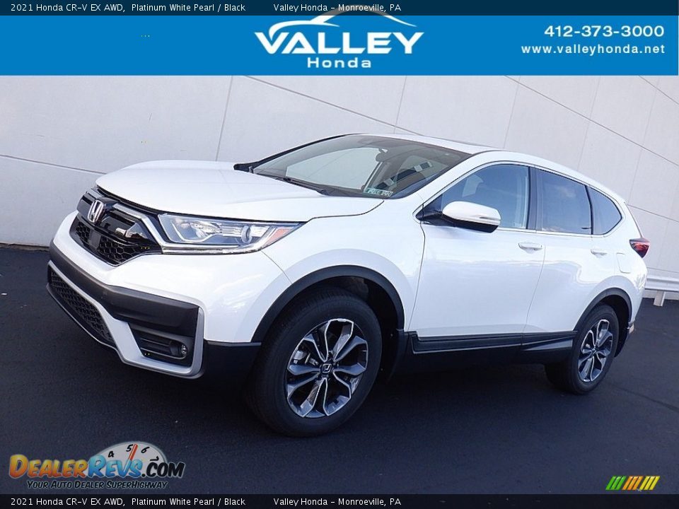 2021 Honda CR-V EX AWD Platinum White Pearl / Black Photo #1