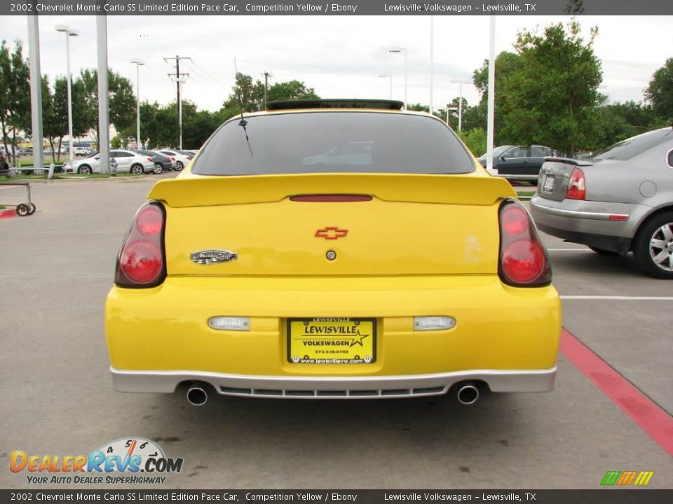 2002 Chevrolet Monte Carlo SS Limited Edition Pace Car Competition Yellow / Ebony Photo #4