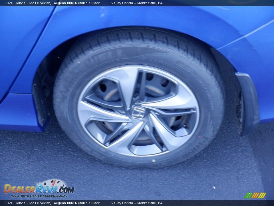 2020 Honda Civic LX Sedan Aegean Blue Metallic / Black Photo #2
