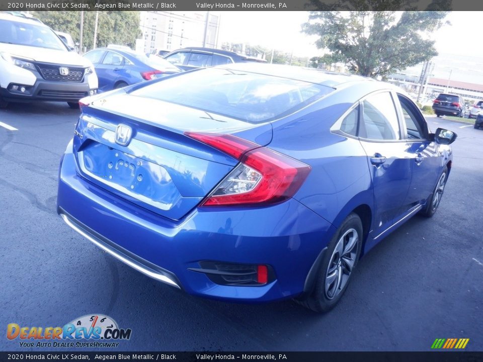 2020 Honda Civic LX Sedan Aegean Blue Metallic / Black Photo #5