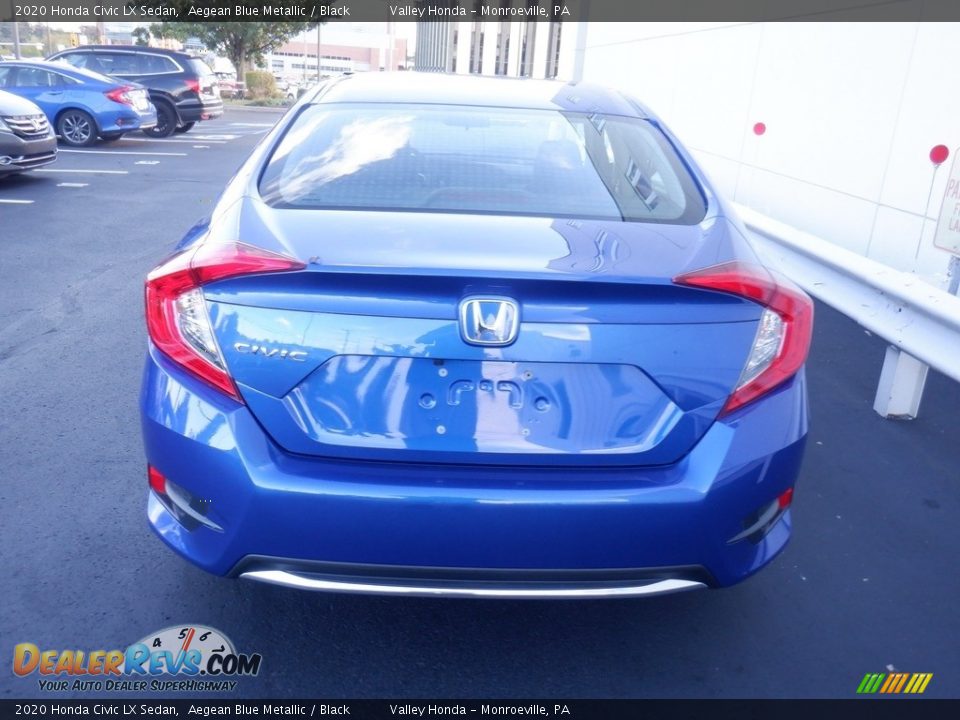 2020 Honda Civic LX Sedan Aegean Blue Metallic / Black Photo #6