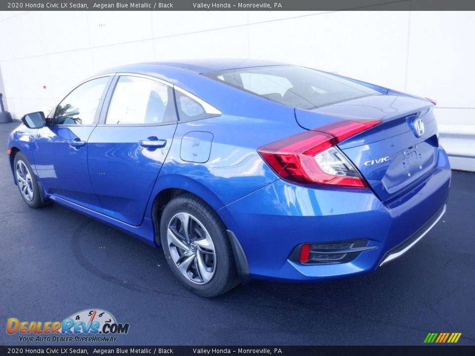 2020 Honda Civic LX Sedan Aegean Blue Metallic / Black Photo #7