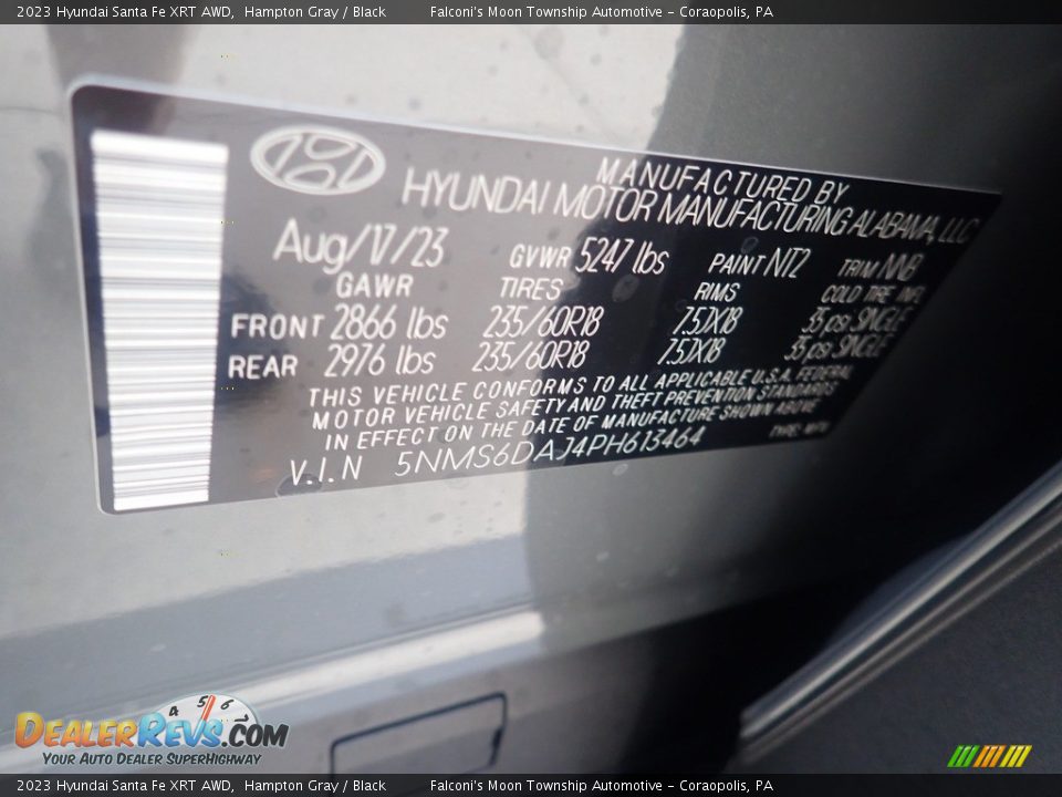 2023 Hyundai Santa Fe XRT AWD Hampton Gray / Black Photo #18