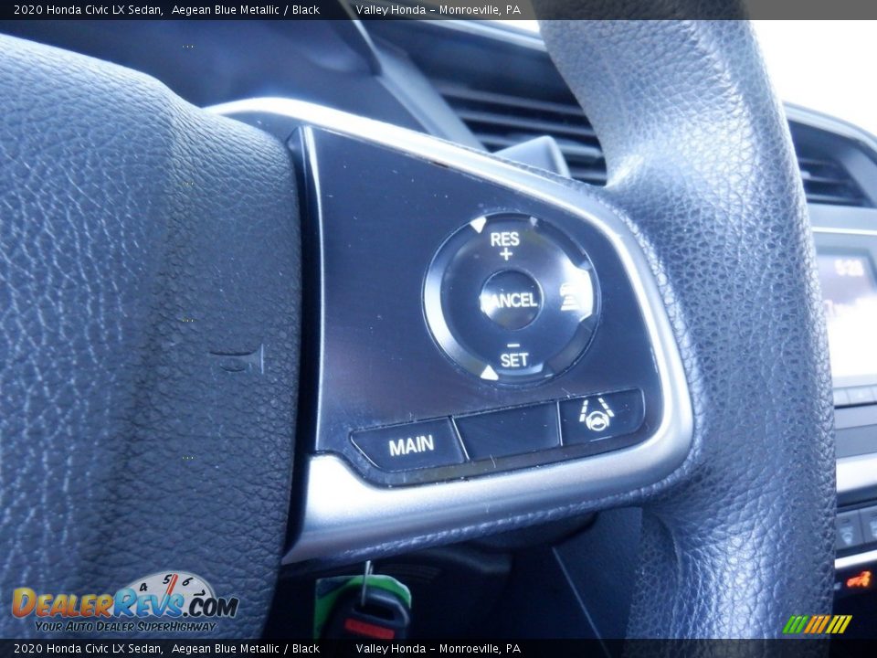2020 Honda Civic LX Sedan Aegean Blue Metallic / Black Photo #21