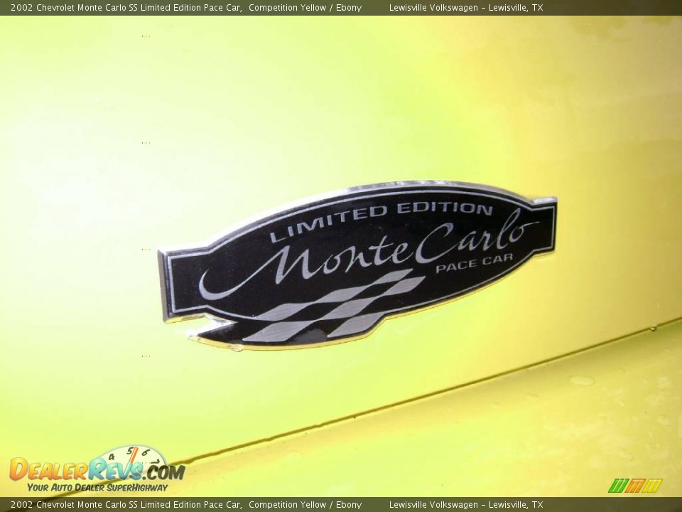 2002 Chevrolet Monte Carlo SS Limited Edition Pace Car Competition Yellow / Ebony Photo #18